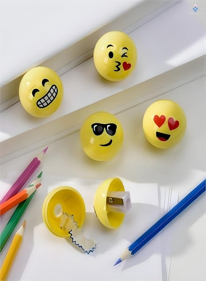 Radiance™ Smiley Manual Pencil Sharpener for Kids-Sharpeners Set for Boys & Girls, Birthday Return Gifts (Assorted & Random Color, Pack of 12) - Image 4